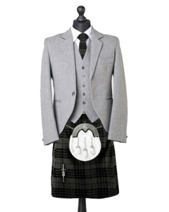 Grey Argyle Jacket Kilt Outfit